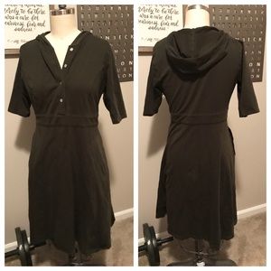 eshakti Dresses - eShakti Olive Knit Hoodie Dress eshakti Dresses - eShakti Olive Knit Hoodie Dress
